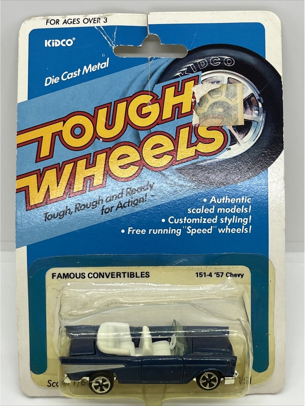 Tough Wheels Vintage Die-Cast 1/60 Car 151-4 ‘57 Chevy Convertible 1980 item 151